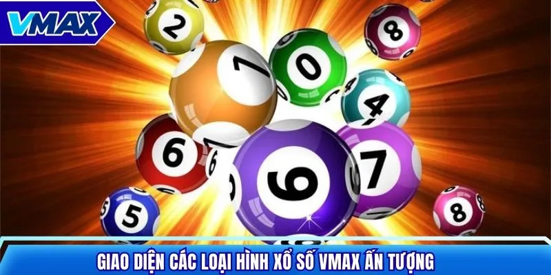 Giao diện các loại hình xổ số VMAX ấn tượng