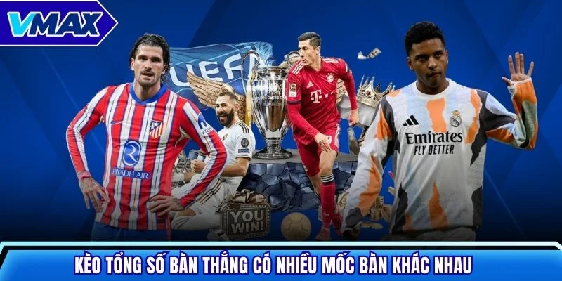 Kèo tổng số bàn thắng có nhiều mốc bàn khác nhau